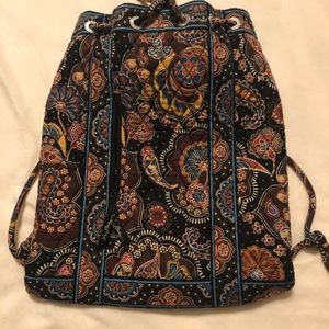 Vera Bradley Cinch Sack with mini wristlet